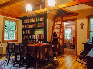 The dining area has a lovely vaulted...