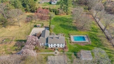 Drone shot of property