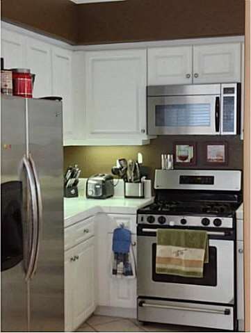 Kitchen with stainless steel appliances