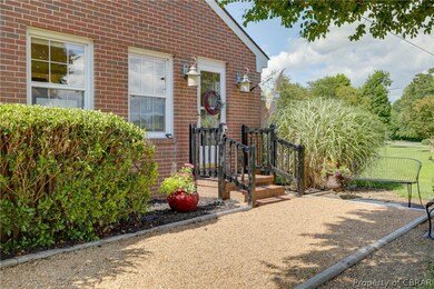 Nicely landscaped entry.