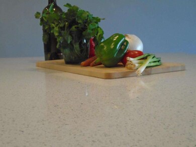 White quartz countertop