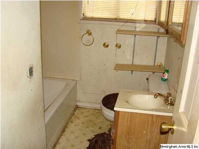 View of bathroom from the hallway