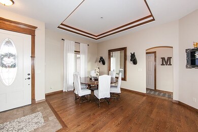 Open floor plan suits an expanding table.