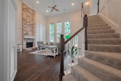 Continue into the impressive living room, where a