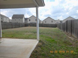 Backyard and covered patio