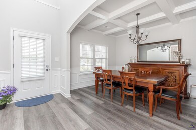 With plenty of natural light, this formal dining r