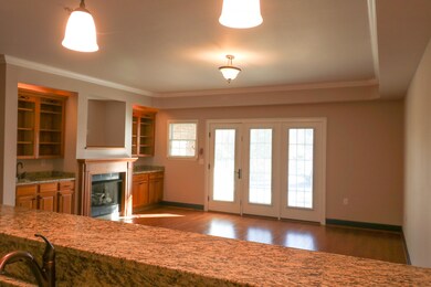 View from kitchen into great room