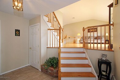 Steps to light filled living room