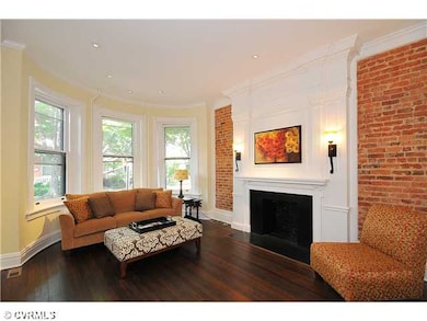 Living Room - Front parlor with rounded bay window
