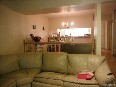 View from Living area into dining area/kitchen