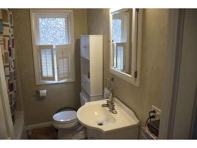Main floor bathroom with gorgeous tile in the tub/