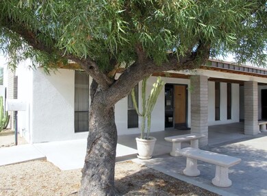 Administration building from courtyard