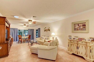 living room w/ renovated floors