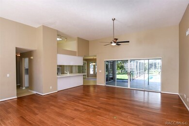 Large living room to pool