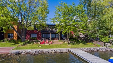 View of property facing Flathead Lake and the dock