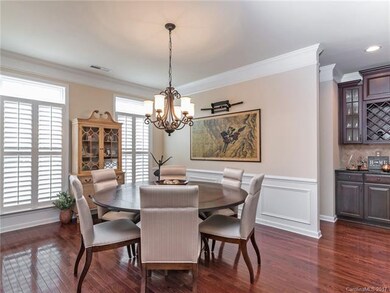light filled dining room with built in butlers pan