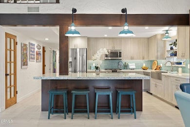Open kitchen with island