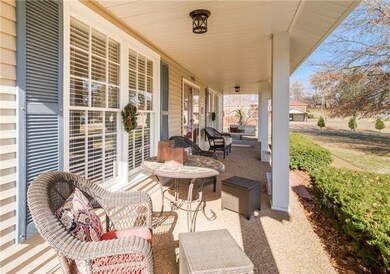 Large covered front porch perfect for your morning