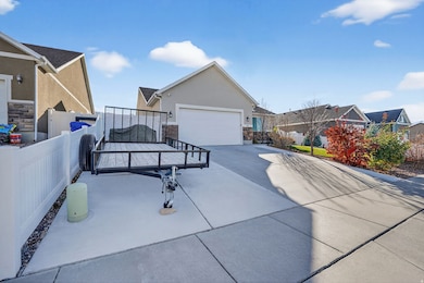 View of patio with driveway and a residential view