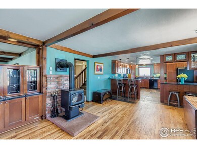 Charming wood burning stove, and gas fireplace.