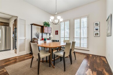 Dining room opens into kitchen