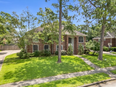 Home sits on a large subdivision lot.