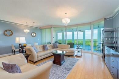 Amazing water views from the living room and kitch