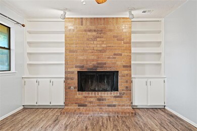 wood burning fireplace