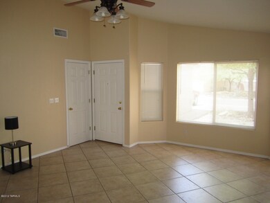 front door and living area
