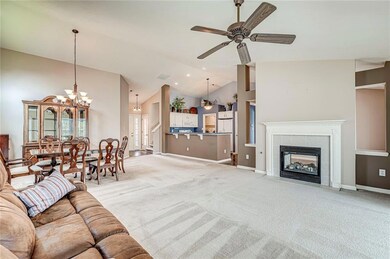 In this view you can see the kitchen from the great room. 