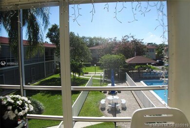 view from tiled & screened balcony