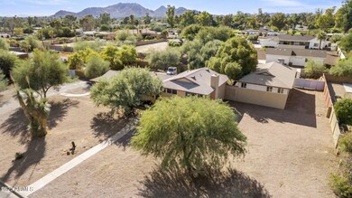 Aerial view of front of home