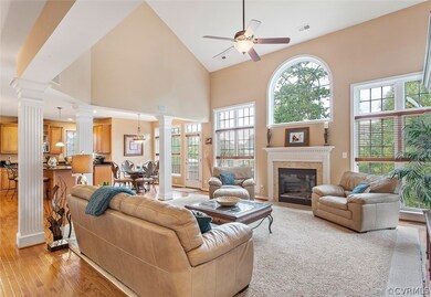 Gorgeous, 2-story family room with windows galore!