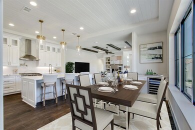 Beautiful Dining Area with Wine Bar and Wine Refrigerator