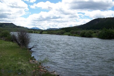 Looking up river towards the Henry Mountains in th