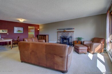 Living Room With Wood Fireplace