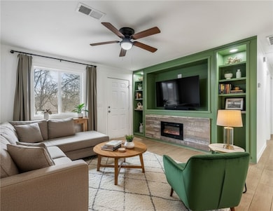 virtually staged living room