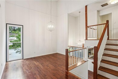Two story dining room