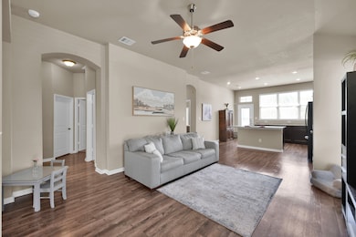 A look into the hallway which holds 2 bedrooms, fu