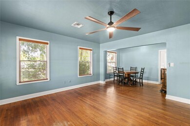 Living room looking into dining room