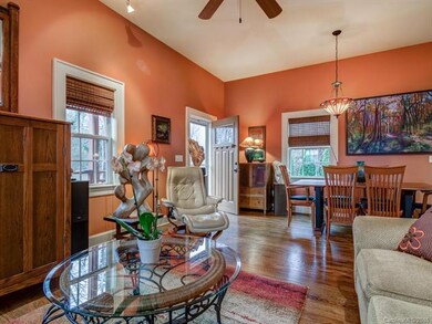 View to front door with dining area