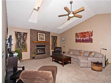 Gathering Room with Brick Faced Fireplace, Vaulted