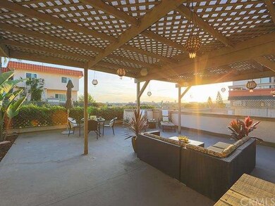 Large Outdoor Patio Area with City & Ocean Views