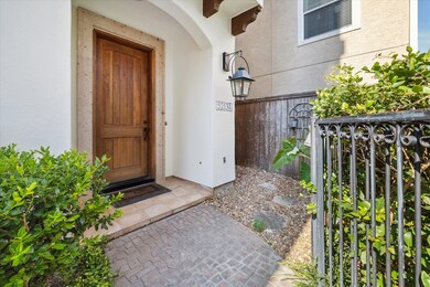Entrance to the house A. The attached garage inclu