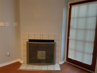 Fireplace in living room area
