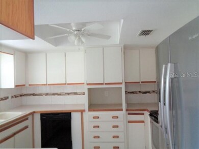 lots of counter space/drawers, place for microwave