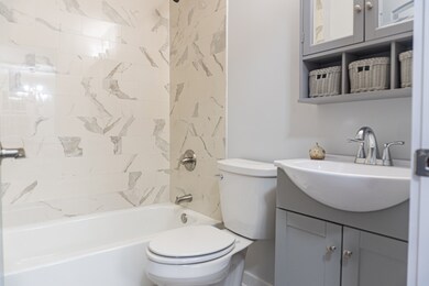 Hall Bath has shower/tub combo