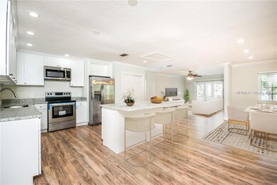 Virtually Staged Living Room and Kitchen