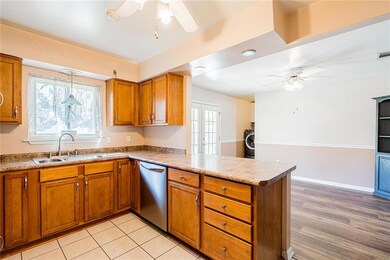 Kitchen with view of the breakfast nook