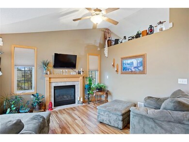 Main living area with gas fireplace